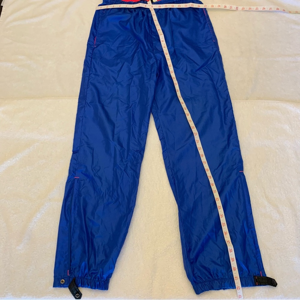 Columbia Vintage Ankle Zip 100% Nylon Blue Shell Pants Medium Made in Korea - Picture 2 of 6
